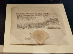 Päbstlicher Ablassbrief von 1481